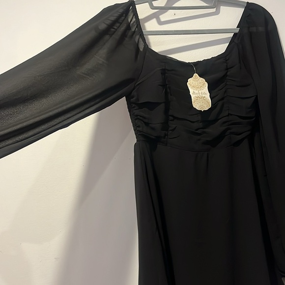 Altars state long sleeve black mini dress - Picture 3 of 5